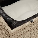 vidaXL Salon de jardin avec coussins 7 Pièces beige résine tressée