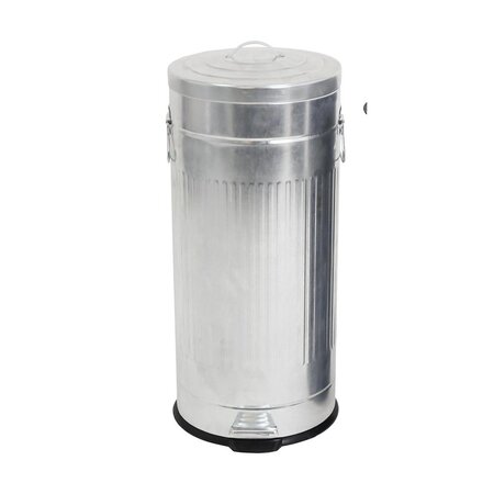 Poubelle de cuisine à pédale brooklyn argent acier inoxydable 30 l