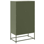 vidaXL Buffet vert olive 68 5x38 5x123 5 cm acier