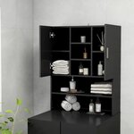 vidaXL Meuble pour machine à laver Noir