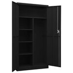 vidaXL Armoire à casiers Noir 90x40x180 cm Acier