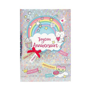Carte Anniversaire - Joyeux Anniversaire Bonne humeur Chance Amitiés...