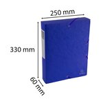 Boite De Classement Exabox Dos 60mm Carte Lustrée Scotten - A4 - Bleu - X 10 - Exacompta