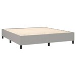 vidaXL Sommier à lattes de lit avec matelas Gris clair 160x200cm Tissu