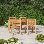 vidaXL Ensemble à manger de jardin 5Pièces Bois de teck massif