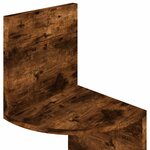 vidaXL Étagère d'angle murale chêne fumé 19x19x123cm bois d'ingénierie