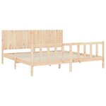 vidaXL Cadre de lit avec tête de lit 200x200 cm bois massif