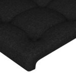 vidaXL Tête de lit avec oreilles Noir 103x23x78/88 cm Tissu