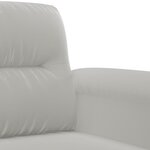vidaXL Canapé à 2 places Gris clair 140 cm Tissu microfibre