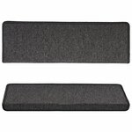 vidaXL Tapis d'escalier 15 Pièces 65x21x4 cm Anthracite