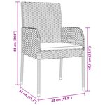 vidaXL Ensemble de Salle à Manger de Jardin de 5 Pièces avec Coussins en Poly Rattan Noir