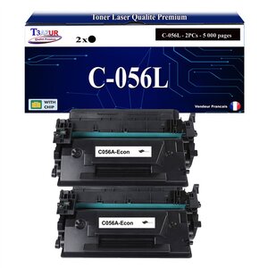 T3AZUR -2x Toners compatibles avec Canon 056L (3006C002) pour Canon i-SENSYS LBP320 LBP325x MF540 MF542x MF543x