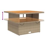 vidaXL Ensemble à manger de jardin et coussins 2 Pièces beige poly rotin