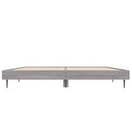 vidaXL Cadre de lit sonoma gris 135x190 cm bois d'ingénierie