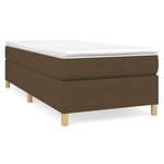 vidaXL Cadre de lit Marron foncé 90x200 cm Tissu