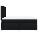 vidaXL Sommier à lattes de lit avec matelas Noir 160x200 cm Tissu
