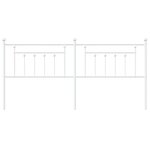 vidaXL Tête de lit métal blanc 193 cm