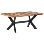vidaXL Table de salle à manger 180x90x75 cm Bois avec finition miel