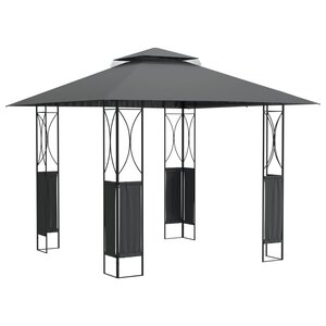 vidaXL Belvédère avec toit anthracite 300x300x270 cm acier