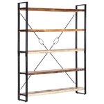vidaXL Bibliothèque 5 niveaux 140x30x180cm Bois solide de récupération