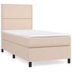 vidaXL Sommier à lattes de lit avec matelas Cappuccino 100x200 cm