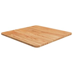 vidaXL Dessus de table carré Marron clair50x50x1 5cm Bois chêne traité