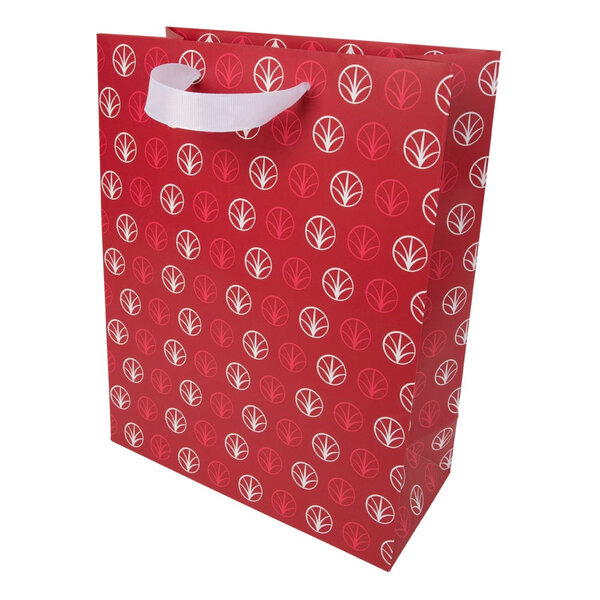 Sac Cadeau Grand Format Feuilles Rouges - Draeger paris