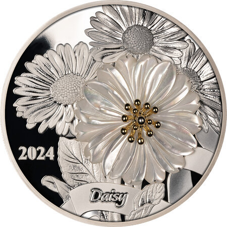 Pièce de monnaie en Argent 5 Dollars g 62.2 (2 oz) Millésime 2024 DAISY