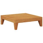 vidaXL Repose-pied sectionnel avec coussin blanc crème Bois d'acacia