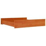 vidaXL Tiroirs de lit 2 Pièces cire marron bois de pin massif