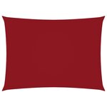 vidaXL Voile de parasol Tissu Oxford rectangulaire 3 5x5 m Rouge