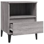vidaXL Tables de chevet 2 Pièces Sonoma gris 40x35x50 cm