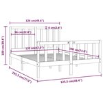 vidaXL Cadre de lit bois massif 120x190 cm petit double