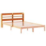 vidaXL Tête de lit avec étagères marron cire 160 cm bois massif de pin
