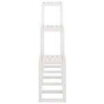 vidaXL Ensemble de supports pour plantes 3Pièces Blanc Bois de pin massif