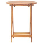 vidaXL Ensemble de bistro 3 Pièces motif de feuilles tissu et bois massif