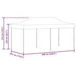 vidaXL Tente pliable 3 x 6 m Blanc crème