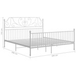 vidaXL Cadre de lit sans matelas blanc métal 180x200 cm