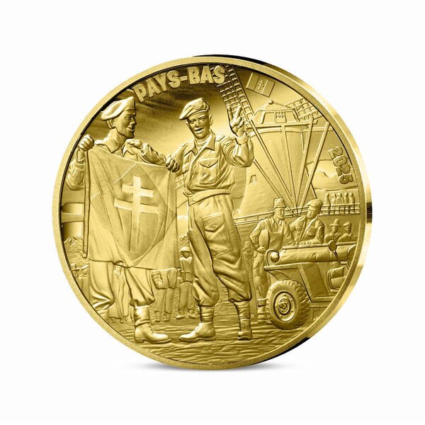 80 ans du V-E DAY - Monnaie de 50€ Or 1/4 Oz - Soldat Français