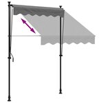 vidaXL Auvent rétractable anthracite 150x150 m tissu et acier