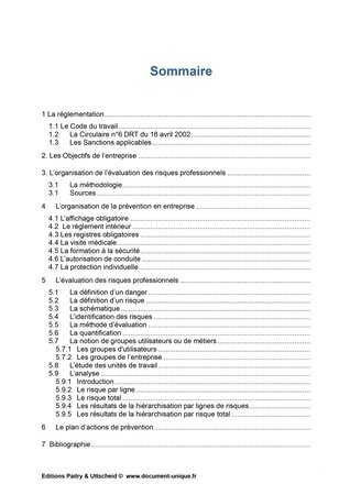 Document unique d'évaluation des risques professionnels métier (Pré-rempli) : Poseur de stores - Version 2024 UTTSCHEID