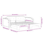 vidaXL Lit de jour avec lit gigogne gris clair 80x200 cm tissu