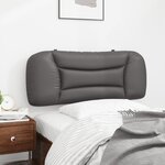 vidaXL Coussin de tête de lit gris 100 cm similicuir