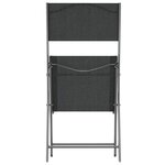 vidaXL Chaises d'extérieur pliables lot de 4 Noir Acier et textilène