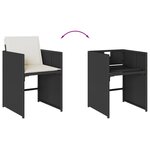 vidaXL Chaises de jardin lot de 4 avec coussins noir résine tressée