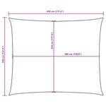 vidaXL Voile de parasol tissu oxford rectangulaire 3 5x4 5m anthracite