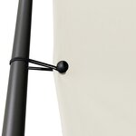 vidaXL Belvédère blanc 4x4 m 180 g/m² tissu et acier