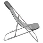 vidaXL Chaises plage pliantes lot de 2 textilène acier enduit poudre