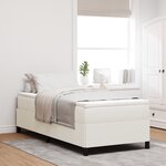 vidaXL Cadre de lit Crème 80x200 cm Tissu côtelé