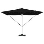 vidaXL Parasol Déporté Roma avec LEDs Noir 286x285x270 cm Aluminium